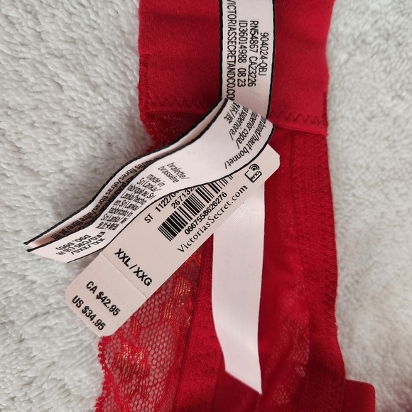 Victoria's Secret Posey Lace Curvy Bralette Size XXL Red - Picture 12 of 14